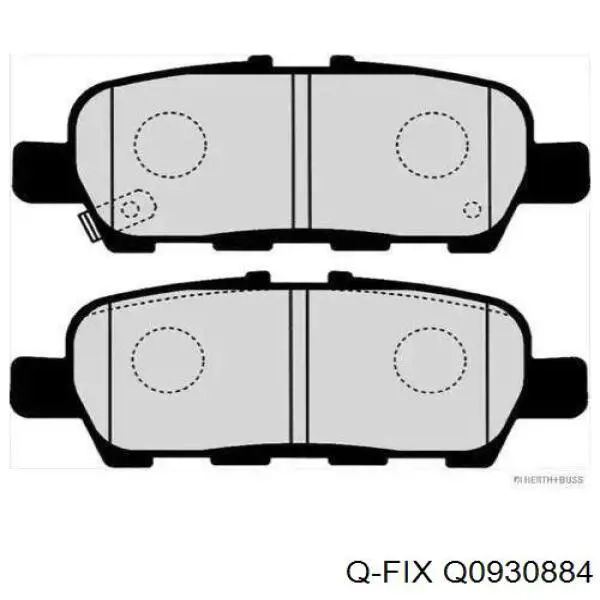 Задні гальмівні колодки Q-fix Q0930884 ціна, від 18.32 USD