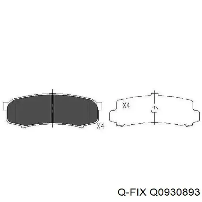 Купити Q0930893 Q-fix Задні колодки
