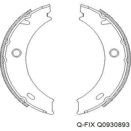 Задні гальмівні колодки Q-fix Q0930893 ціна, від 20.50 USD
