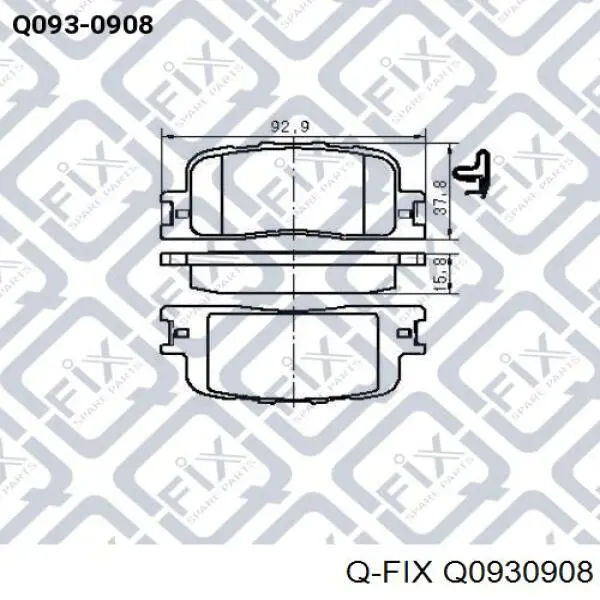 Колодки гальмові задні, дискові Q0930908 Q-fix