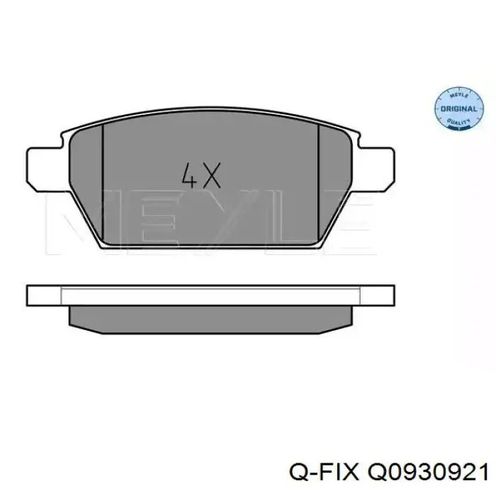 Задні гальмівні колодки Q-fix Q0930921 ціна, від 18.72 USD