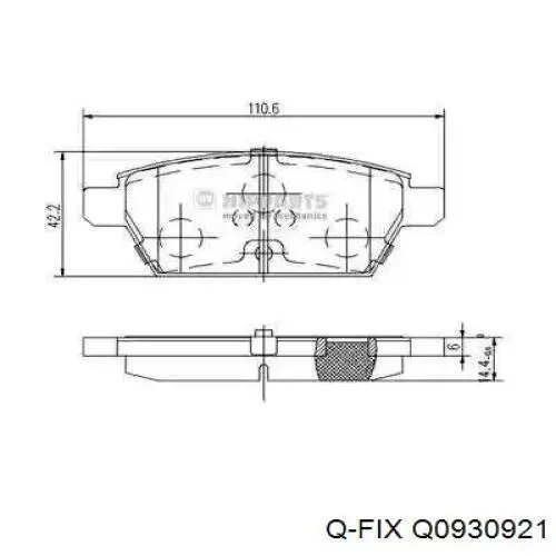 Купити Q0930921 Q-fix Задні колодки