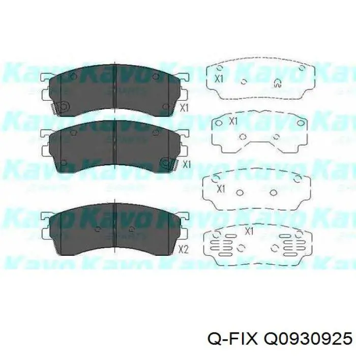 Задні гальмівні колодки Q-fix Q0930925 ціна, від 12.30 USD