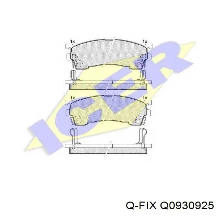 Купити Q0930925 Q-fix Задні колодки