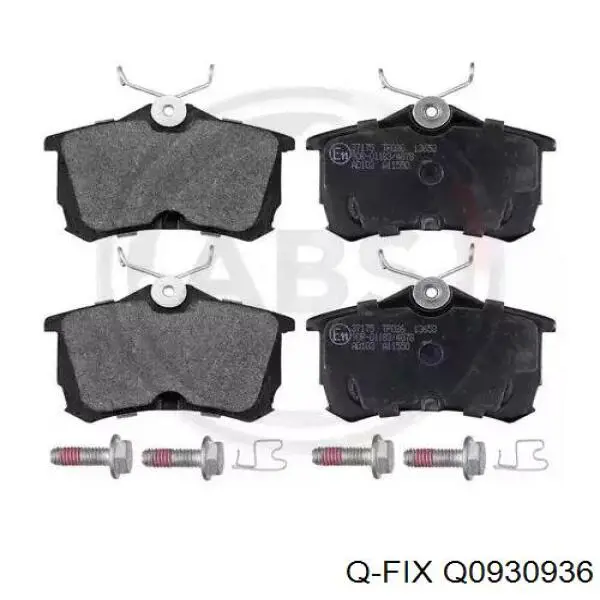 Задні гальмівні колодки Q-fix Q0930936 ціна, від 16.18 USD