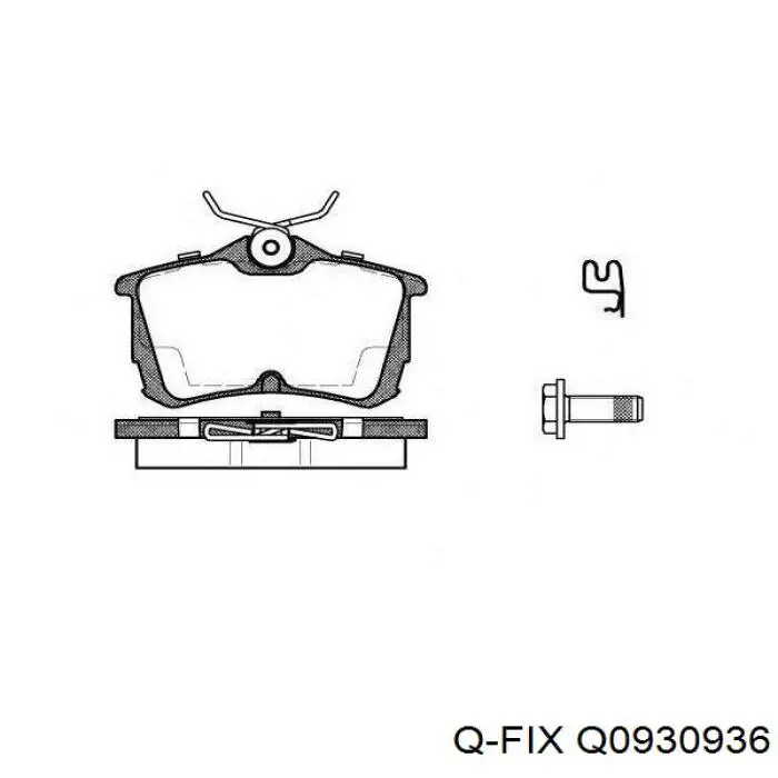 Купити Q0930936 Q-fix Задні колодки