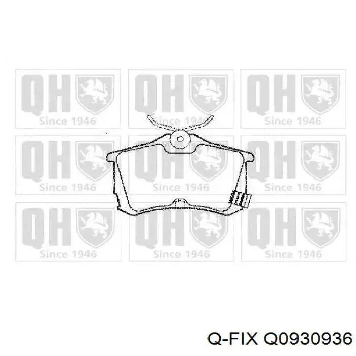 Q0930936 Q-fix Колодки гальмівні задні, дискові