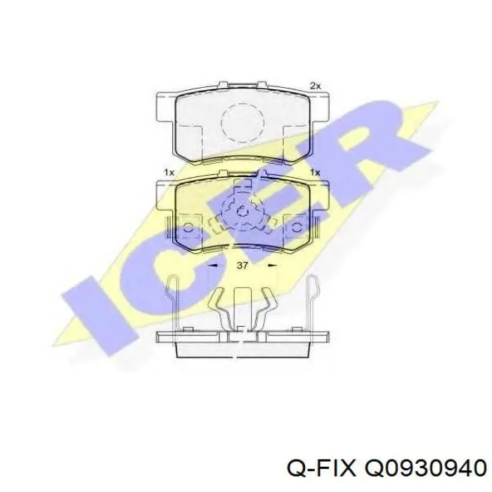 Купити Q0930940 Q-fix Задні колодки