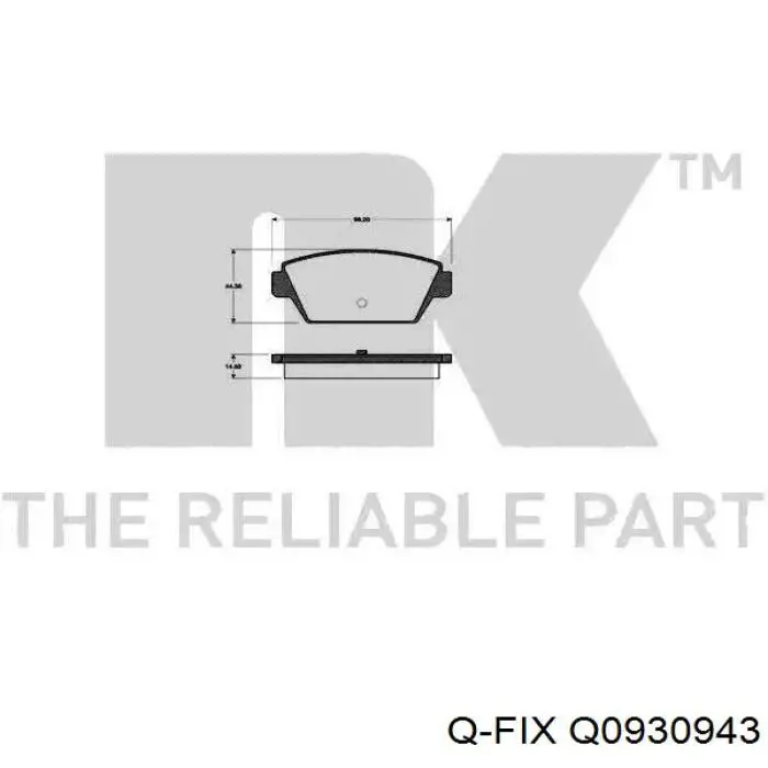 Купити Q0930943 Q-fix Задні колодки