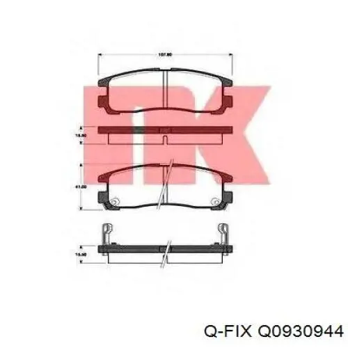 Задні гальмівні колодки Q-fix Q0930944 ціна, від 12.25 USD