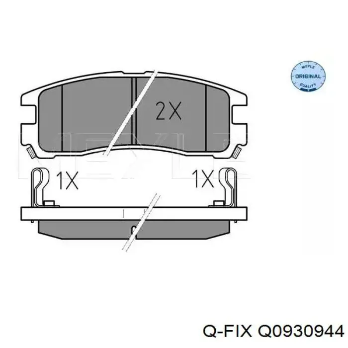Q0930944 Q-fix Колодки гальмівні задні, дискові