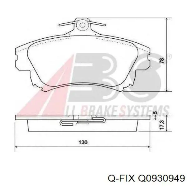Купити Q0930949 Q-fix Задні колодки