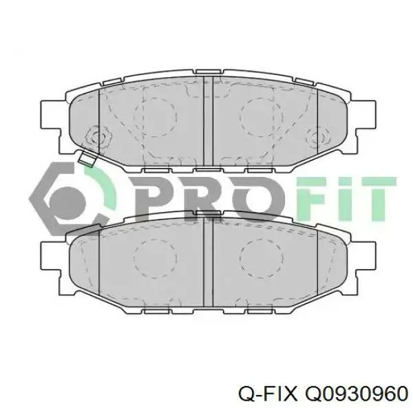 Задні гальмівні колодки Q0930960 Q-fix