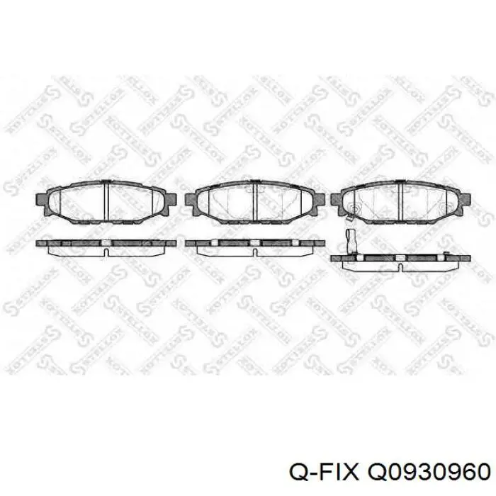 Колодки гальмові задні, дискові Q0930960 Q-fix