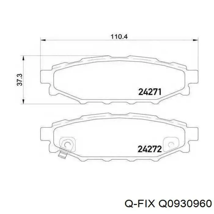 Задні гальмівні колодки Q-fix Q0930960 ціна, від 20.18 USD