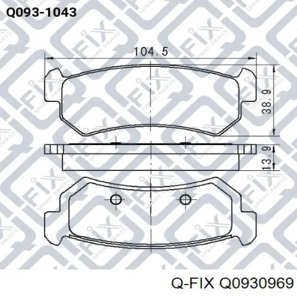 Гальмівні колодки Q-fix Q0930969 ціна, від 11.21 USD