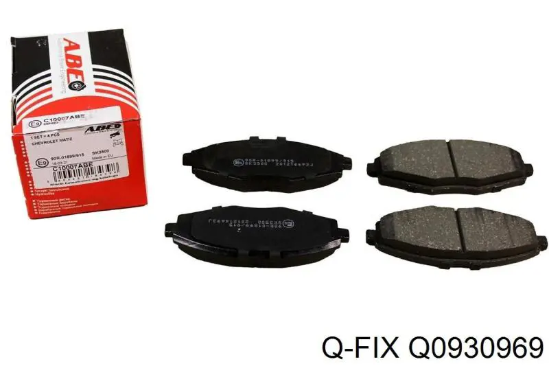 Q0930969 Q-fix Передні гальмівні колодки