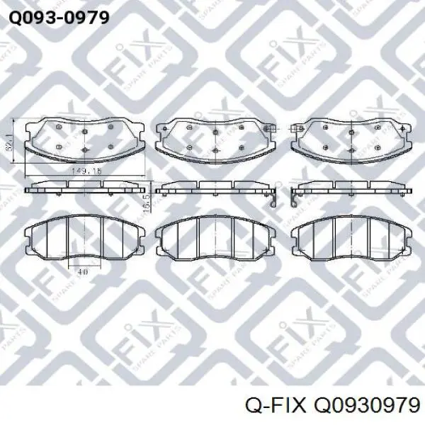 Гальмівні колодки Q-fix Q0930979 ціна, від 17.85 USD