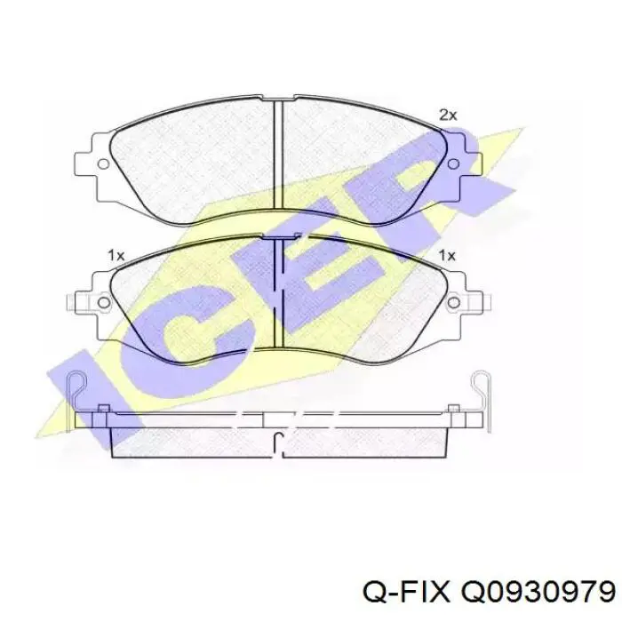 Q0930979 Q-fix Передні гальмівні колодки