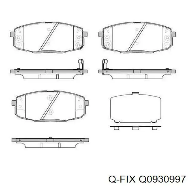 Передні тормозні колодки Q0930997 Q-fix