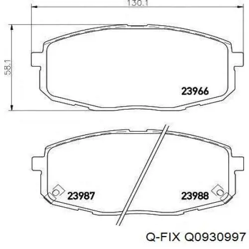Q0930997 Q-fix Передні гальмівні колодки