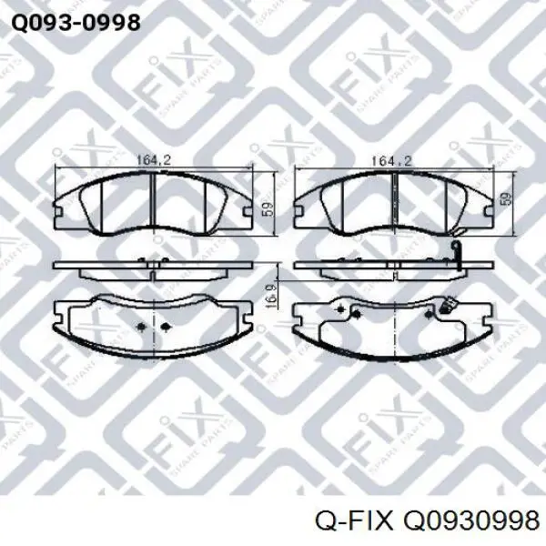 Гальмівні колодки Q-fix Q0930998 ціна, від 23.73 USD