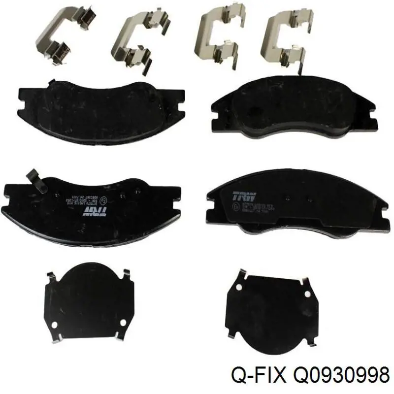 Передні тормозні колодки Q0930998 Q-fix