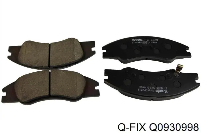 Купити Q0930998 Q-fix Колодки гальмівні передні, дискові