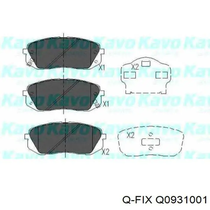 Q0931001 Q-fix Передні гальмівні колодки
