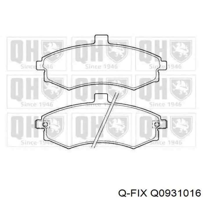 Передні тормозні колодки Q0931016 Q-fix