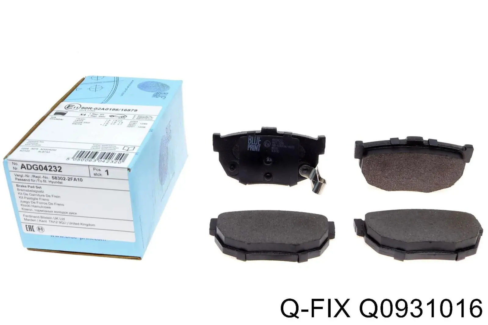 Q0931016 Q-fix Передні гальмівні колодки