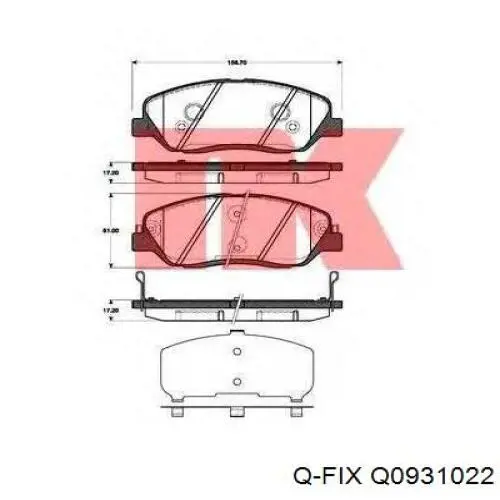 Гальмівні колодки Q-fix Q0931022 ціна, від 20.14 USD