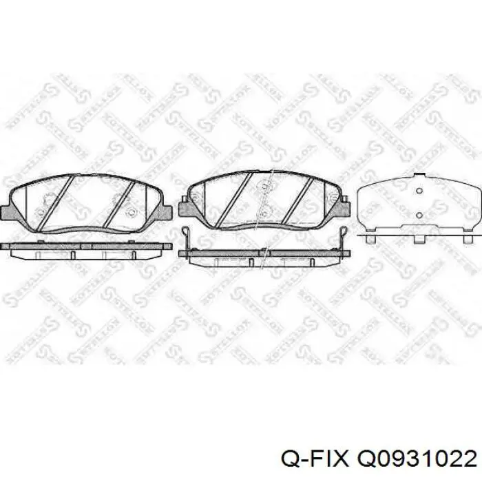 Купити Q0931022 Q-fix Колодки гальмівні передні, дискові