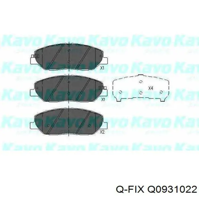 Q0931022 Q-fix Передні гальмівні колодки