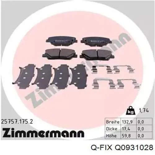Тормозні колодки Q-fix Q0931028