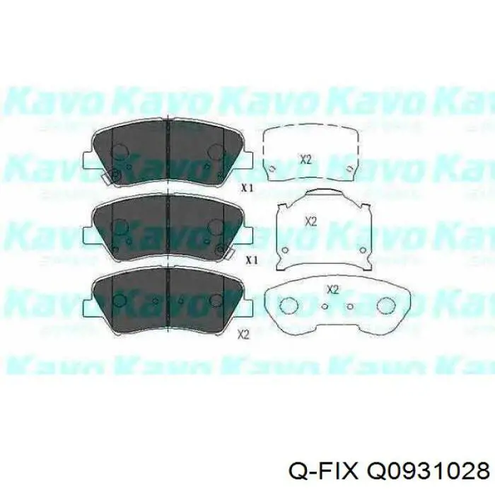 Q0931028 Q-fix Передні гальмівні колодки