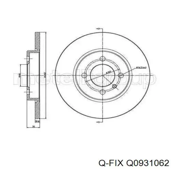 Q0931062 Q-fix Колодки гальмівні задні, дискові