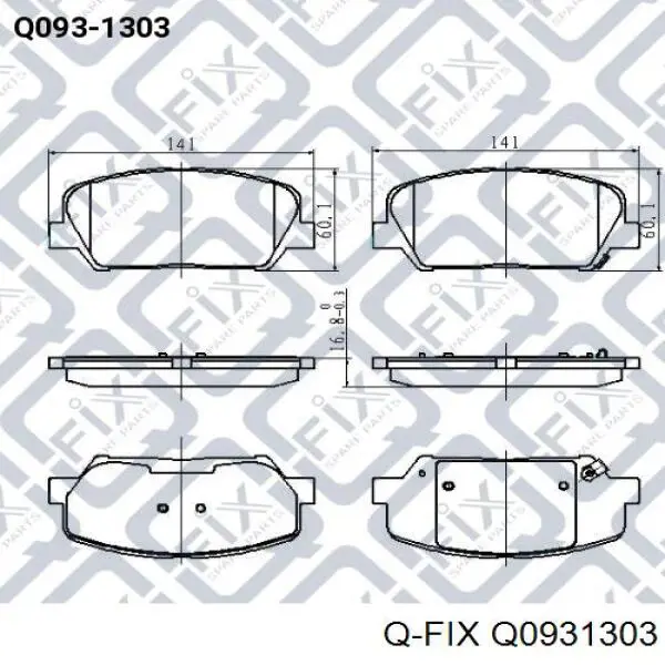 Гальмівні колодки Q-fix Q0931303 ціна, від 17.62 USD