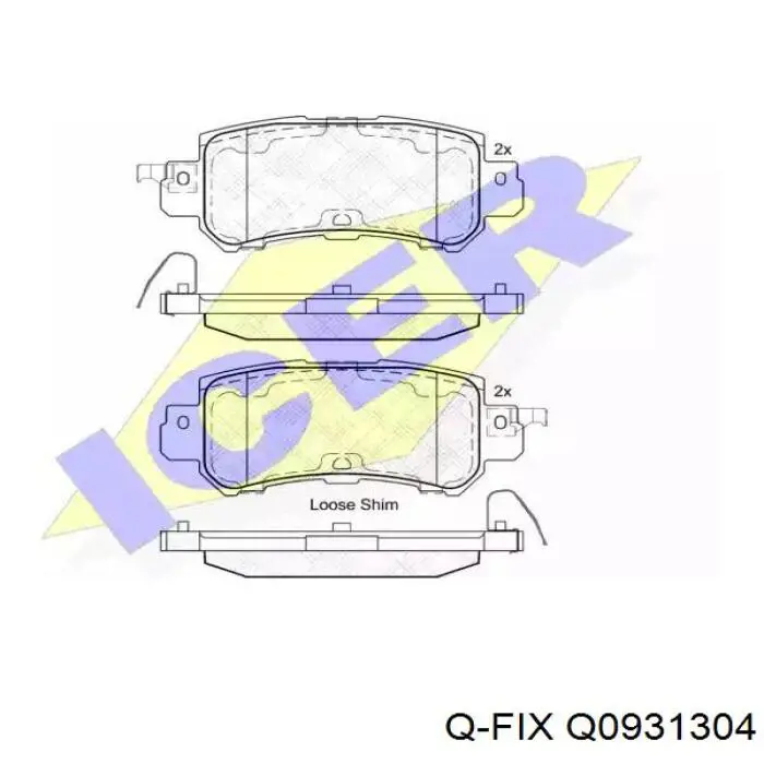 Q0931304 Q-fix Колодки гальмівні задні, дискові