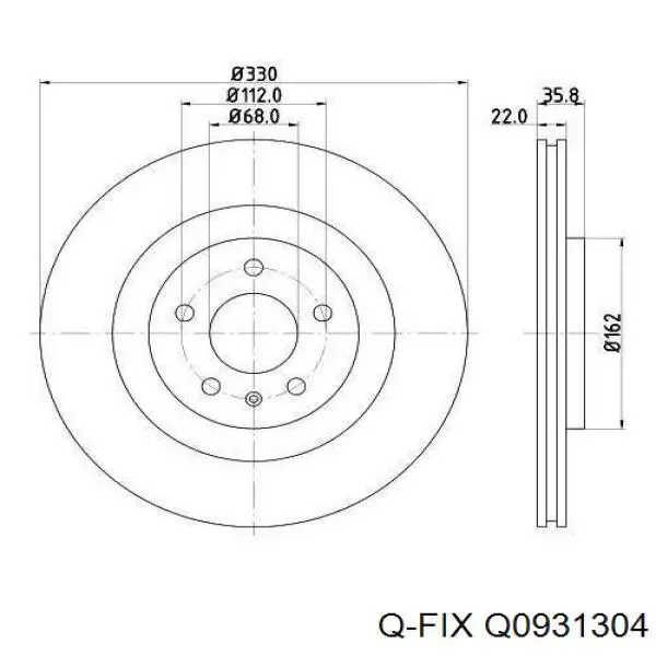 Задні гальмівні колодки Q-fix Q0931304 ціна, від 15.98 USD