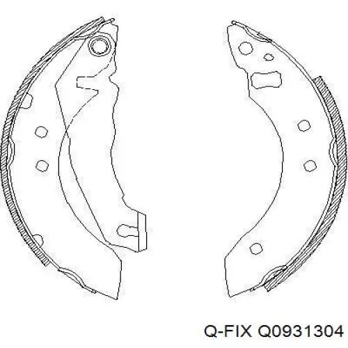 Задні гальмівні колодки Q0931304 Q-fix