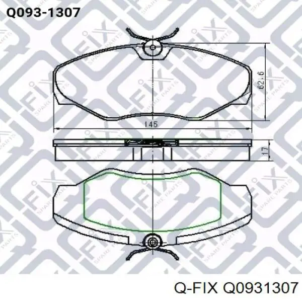 Колодки гальмівні передні, дискові Q0931307 Q-fix