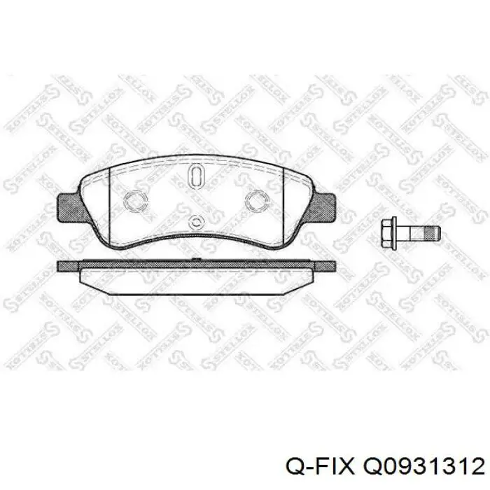 Колодки гальмівні передні, дискові Q0931312 Q-fix