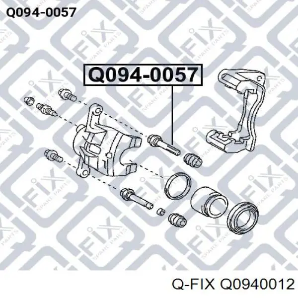 Q0940012 Q-fix Напрямна супорта заднього, верхня