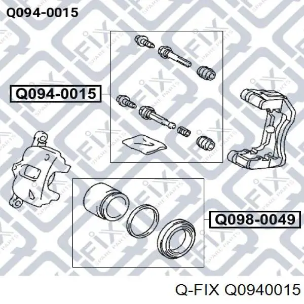 Ремкомплект супорту гальмівного переднього Q0940015 Q-fix