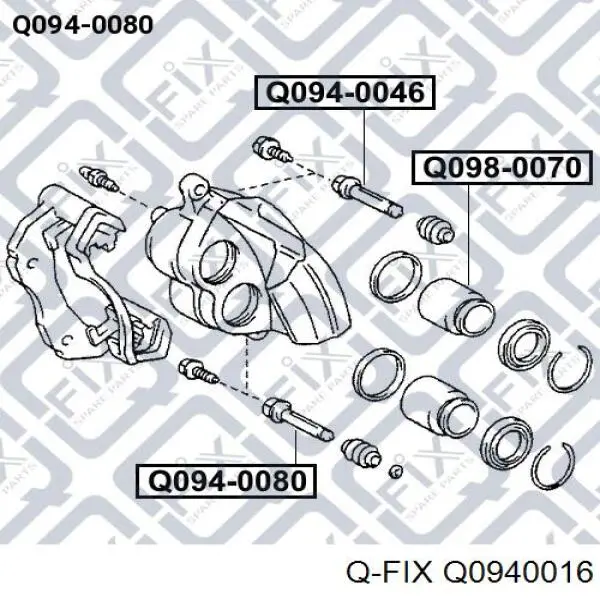Направляюча супорту заднього Q-fix Q0940016 ціна, від 5.13 USD