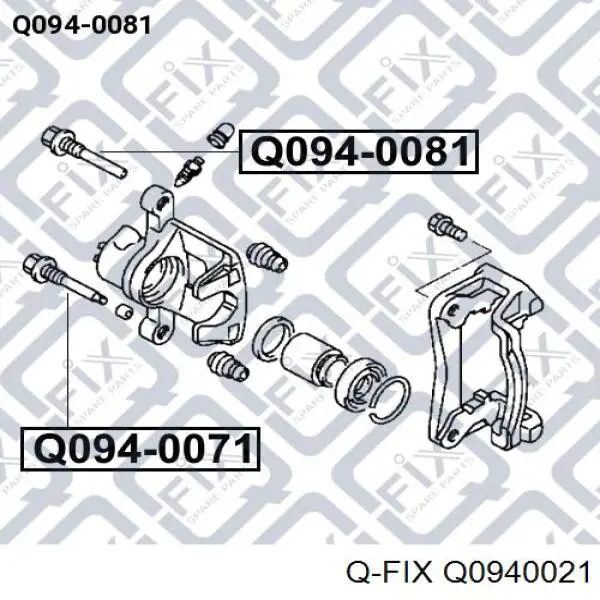 Направляюча супорту заднього Q0940021 Q-fix