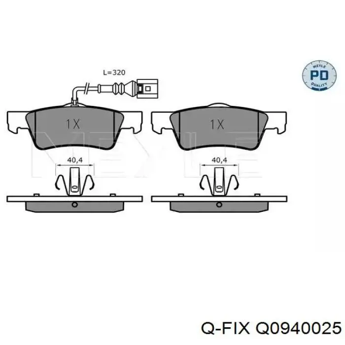 Ремкомплект супорту гальмівного заднього Q-fix Q0940025 ціна, від 8.25 USD