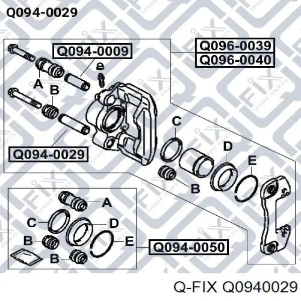 Направляюча супорту заднього, нижня Q0940029 Q-fix