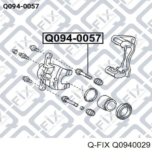 Q0940029 Q-fix Напрямна супорта заднього, нижня